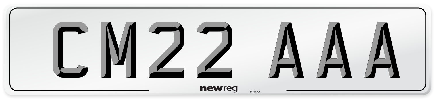 CM22 AAA Number Plate from New Reg